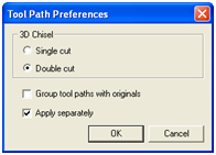 Tool path preferences