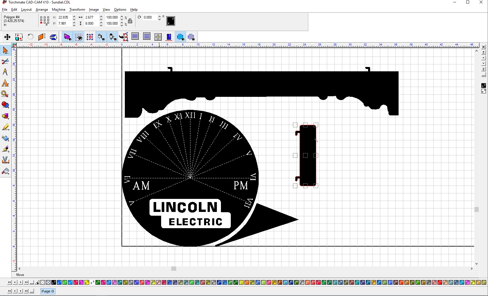 CAD Drawing of the Sundial